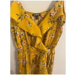 Express Brand - Women’s Mini Yellow Floral Dress
